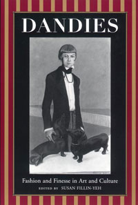 Book title with a drawing of a white Dandy posing with two dogs
