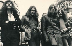 A group picture of the members of Black Sabbath
