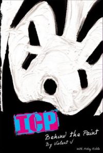 'Behind the Paint' book cover with a close up image of a Juggalo's face with their black and white clown makeup. 