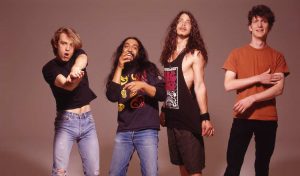 The band Soundgarden poses for a photograph that accompanied an article written about them.