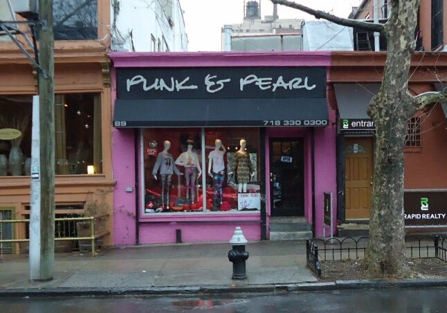 The outside of a store called Punk & Pearl